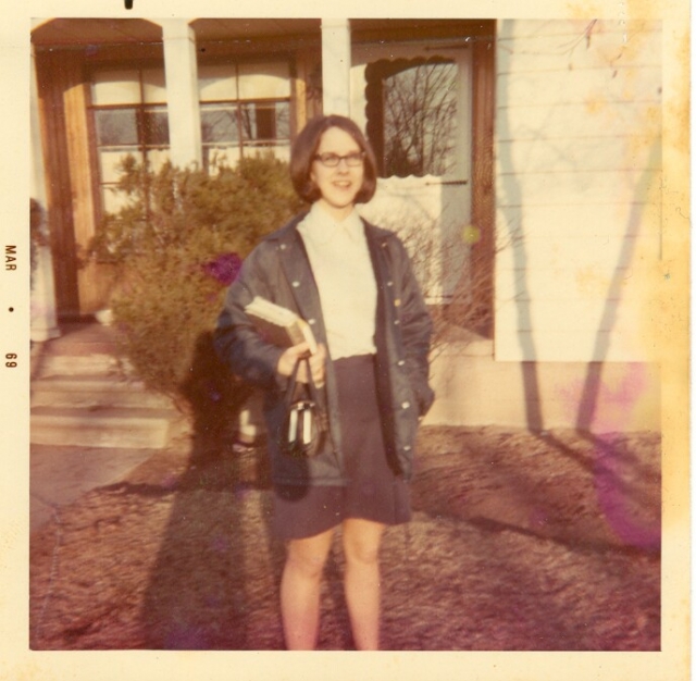 Mary Cherewick(Ray) 1969 - Got my books, pocket protector, and glasses. Ill win nerd of the year for sure.