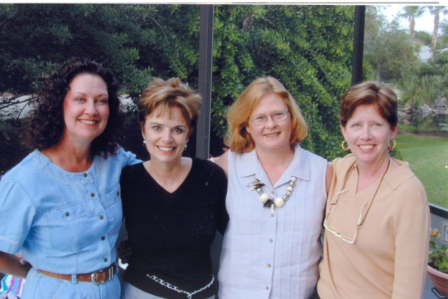 Reunion in Florida at Tinas in 2002 to celebrate our 50th birthdays!  Mary, Tina, Sean and Sally.