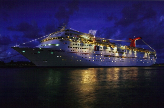 Carnival Imagination at night