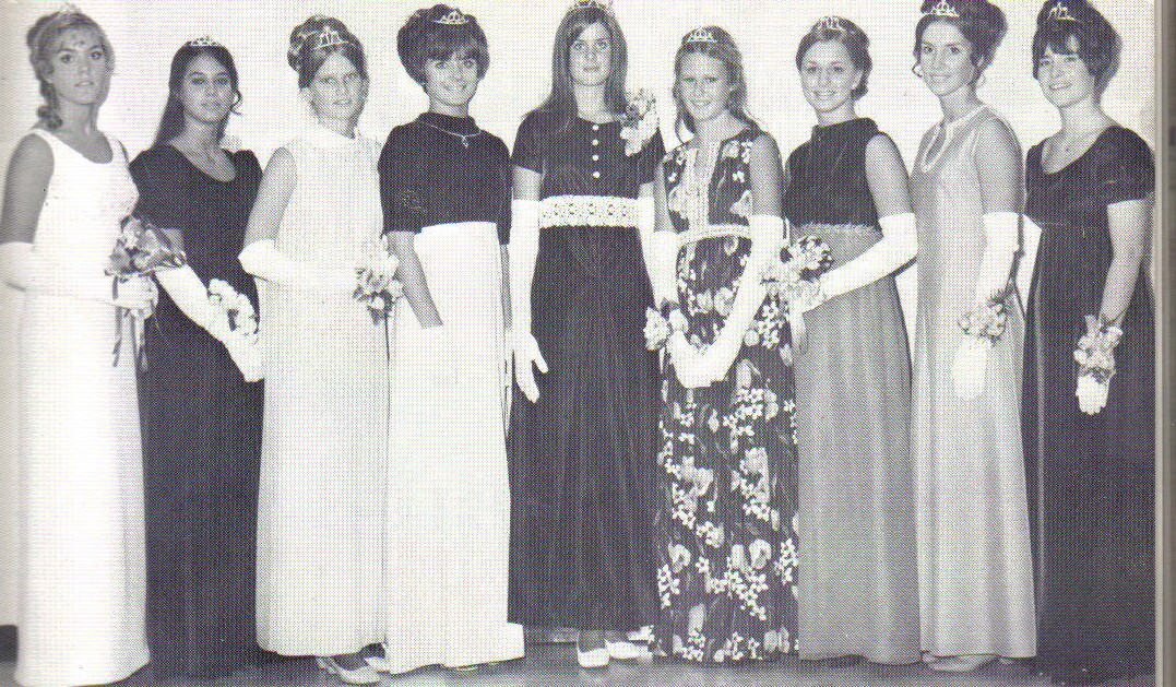 Homecoming 1970 - Queen Shirley and her Court